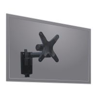 Sup. mural 13-30'' flexible simple pivot noir