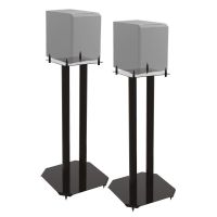 Pied Solid noir pour haut-parleur, 2pcs
