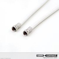 Câble coaxial RG 6, connecteurs F, 1.5 m, m/m
