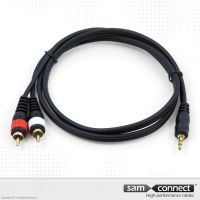 Câble 2x RCA vers mini Jack 3.5mm, 5m, m/m