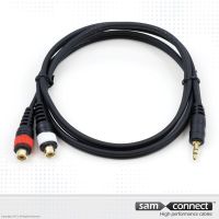 Câble 2x RCA vers mini Jack 3.5mm, 0.3 m, f/m