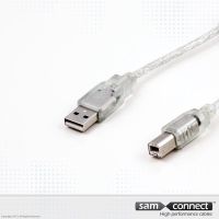 Câble USB A vers USB B 2.0, 3 m, m/m