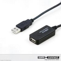 Câble USB 2.0 de 10 mètres, amplificateur inclus